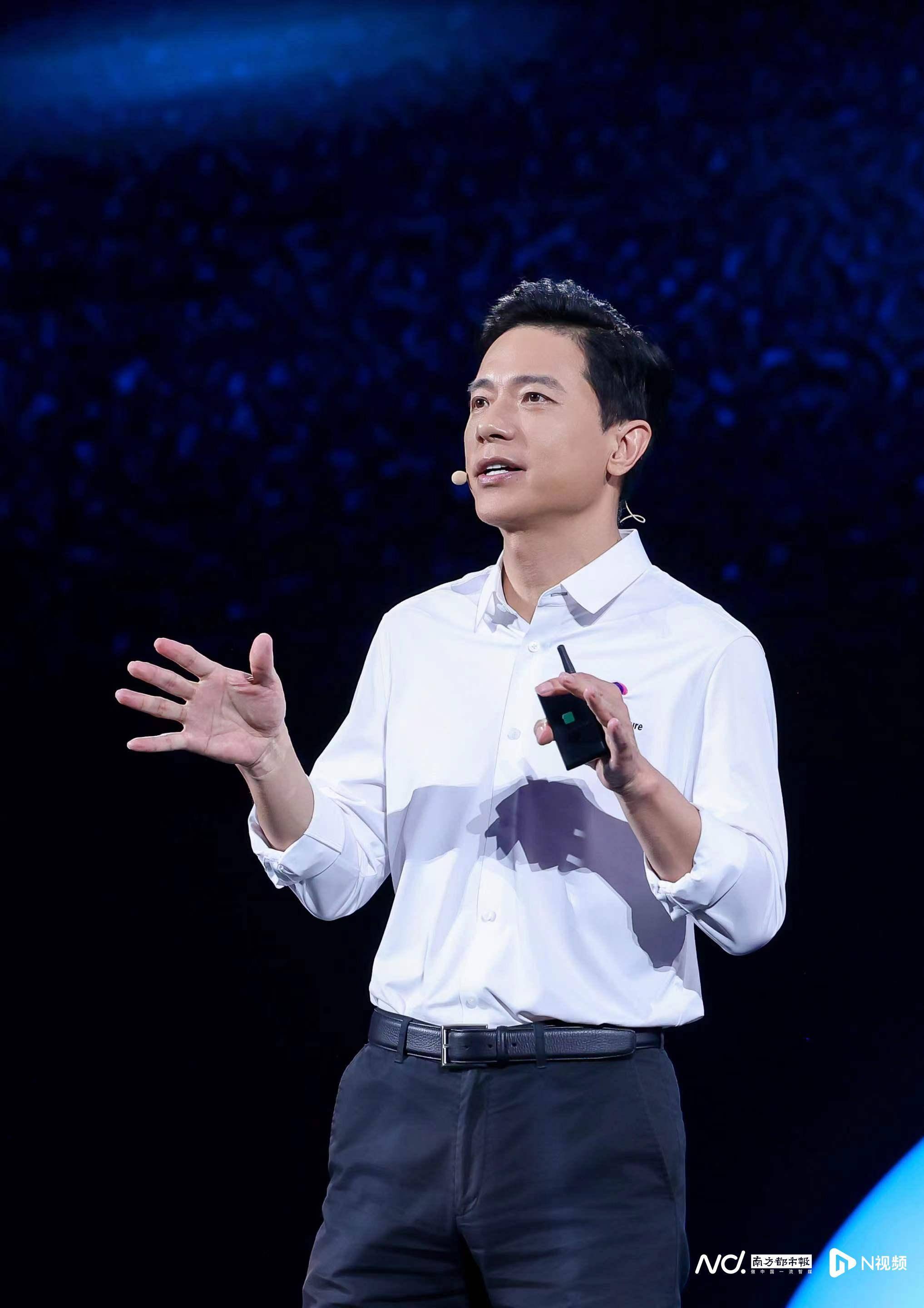 An image from Baidu AI conference with CEO foreseeing a more inclusive future in AI development