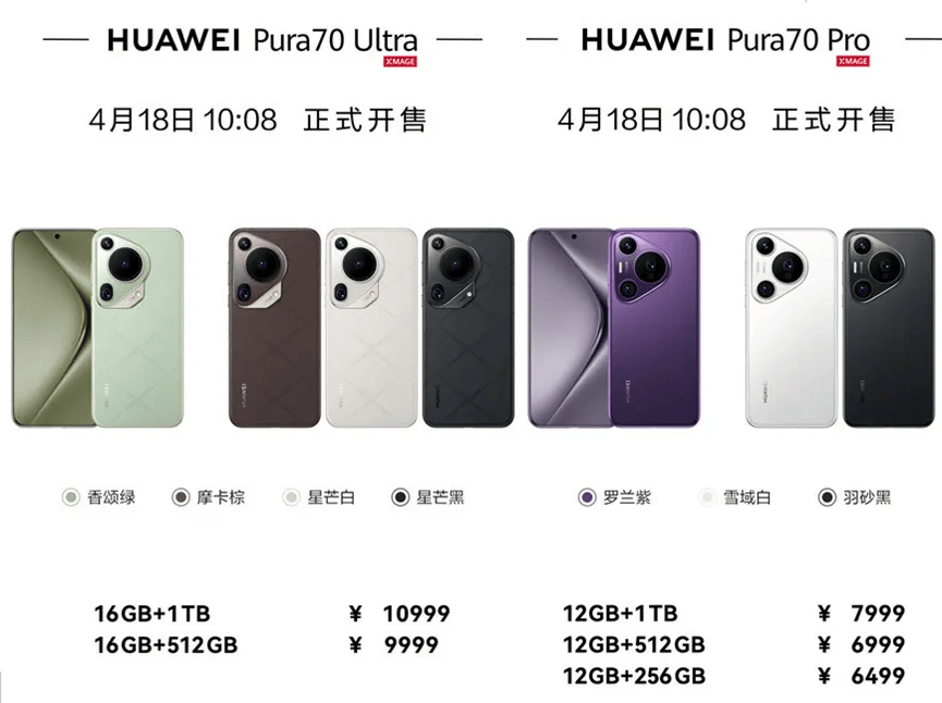 Huawei Pura 70 Series Pricing